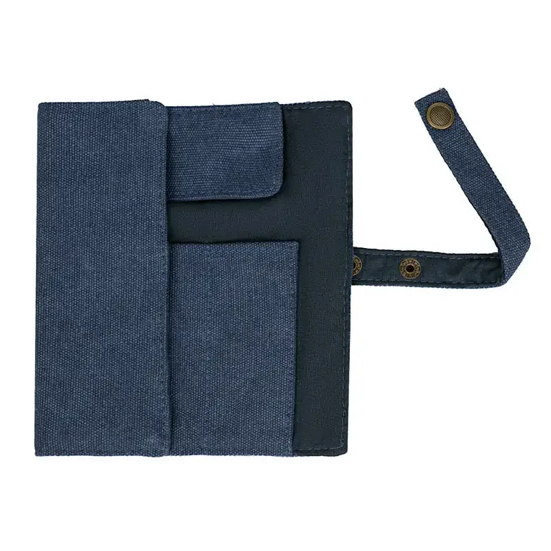 Premium Canvas Watch Band Roll Organizer with 5 Individual Slots, Portable Travel Storage Case for Smart Watches and Straps, Durable Anti-Slip Wristwatch Bag for Secure On-the-Go Protection