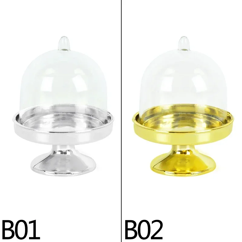 4/12pcs Clear Plastic Mini Candy and Cupcake Boxes with Lids, Elegant Wedding Gift Boxes, Party Dessert Display Trays, Macaron Holders, Birthday Favors, Table Decor for Special Events