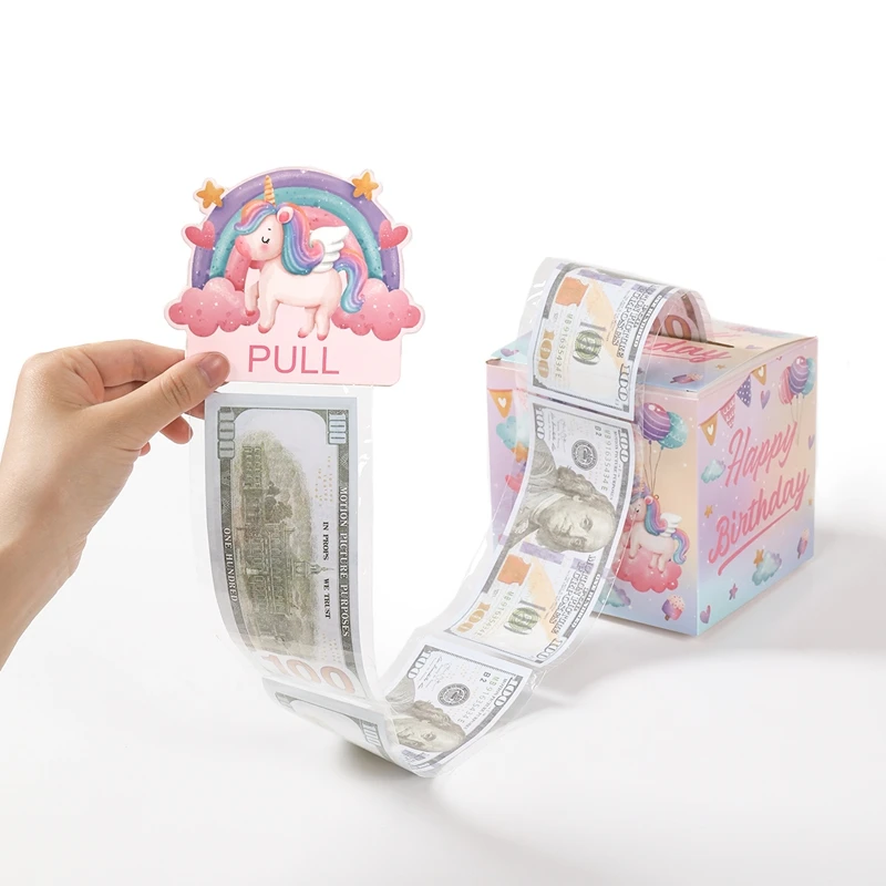 Birthday Money Gift Boxes with Pull-Out Happy Birthday Card, Fun Cash Surprise Packaging for Kids and Adults, Creative Party Favor Box for Birthday Celebrations, Durable and Reusable Paper Boxes 36