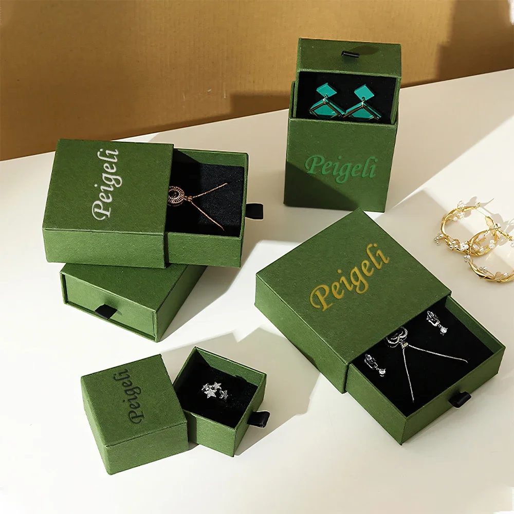 500PCS Custom Jewelry Packaging Bags and Boxes, Fashion Gift Paper Bags with Logo for Necklace and Earring Display, Recyclable Luxury Cardboard Jewelry Boxes for Small Business and Boutique Stores - 图片 5