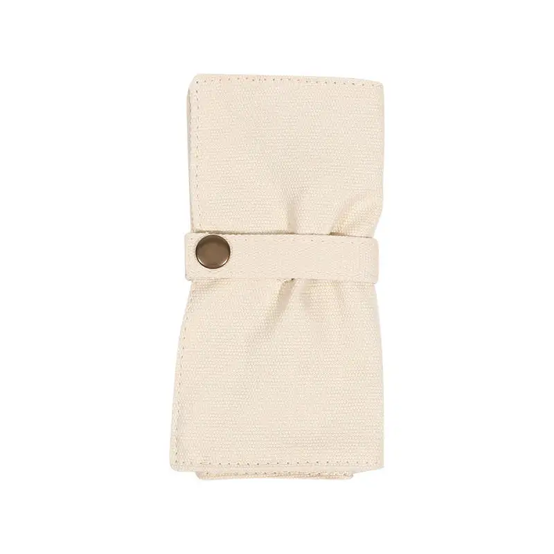 Premium Canvas Watch Band Roll Organizer with 5 Individual Slots, Portable Travel Storage Case for Smart Watches and Straps, Durable Anti-Slip Wristwatch Bag for Secure On-the-Go Protection 30