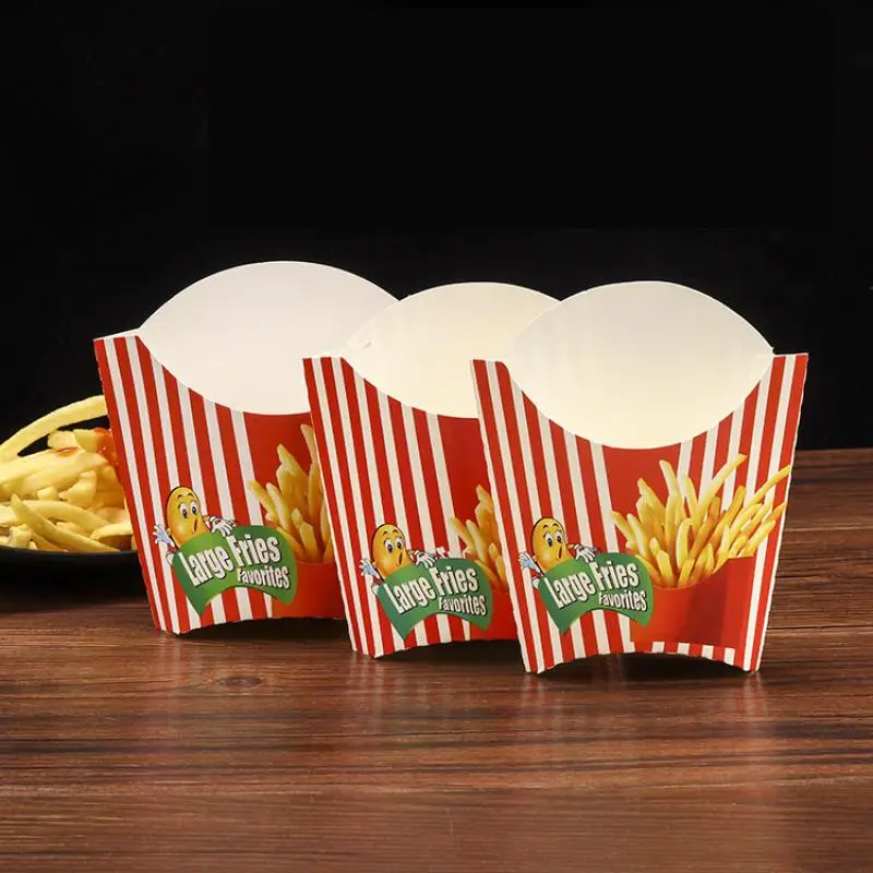 50PCS Disposable Paper French Fry Box Cups for Snacks, Charcuterie, Fruit, Salad and Fries – Eco-Friendly Takeout Packaging Containers for Food Trucks, Parties, Picnics, Catering, and DIY Snack Holders - 图片 2