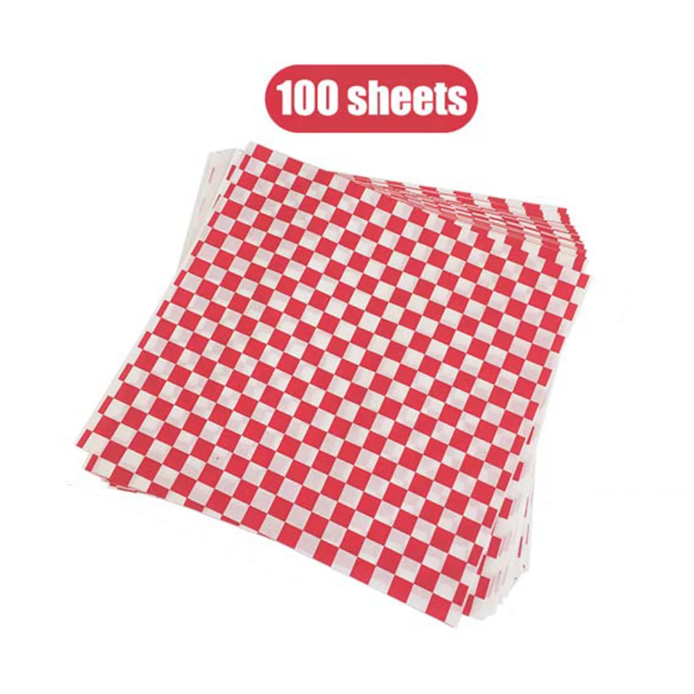 100 Pcs Food-Grade Greaseproof Wrapping Paper Sheets for Fast Food, Pizza, Burgers, and Fried Snacks – Eco-Friendly Wax Paper Liner, Rectangular Foldable Design, Non-Toxic Oil-Barrier Sheets for Baking, Pastry, and Takeaway - 图片 7