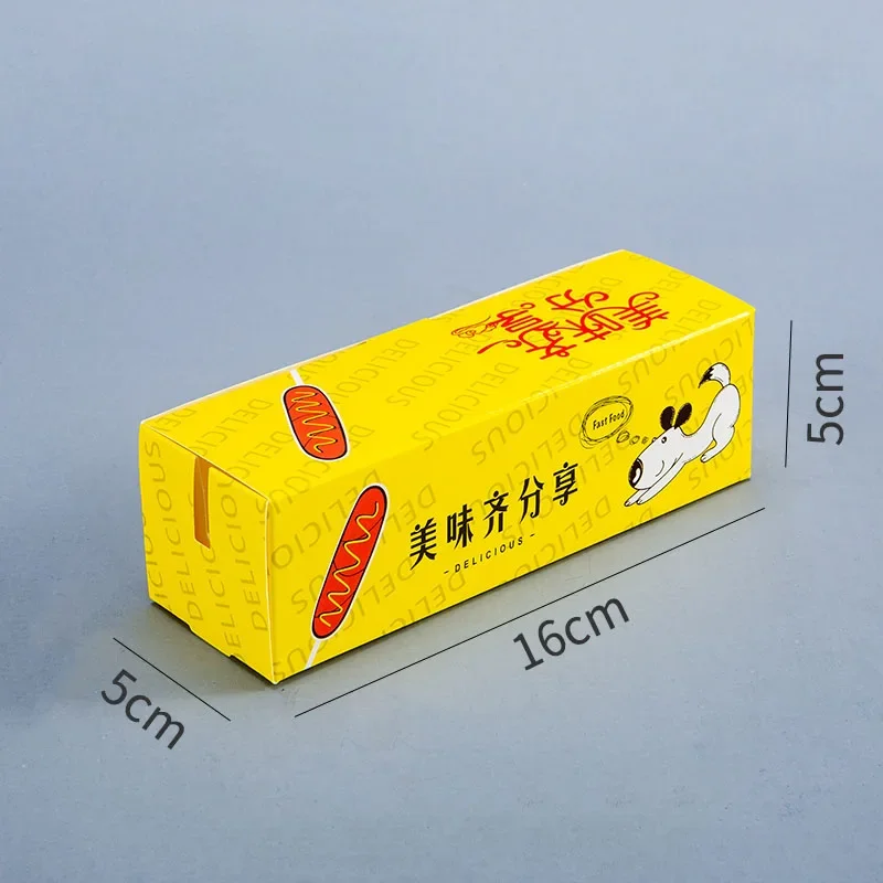 100pcs Disposable Hot Dog Paper Boxes, Food Serving Trays for Parties, Catering, Events, and Takeout, Eco-Friendly Disposable Tableware for Snacks and Meals - 图片 9