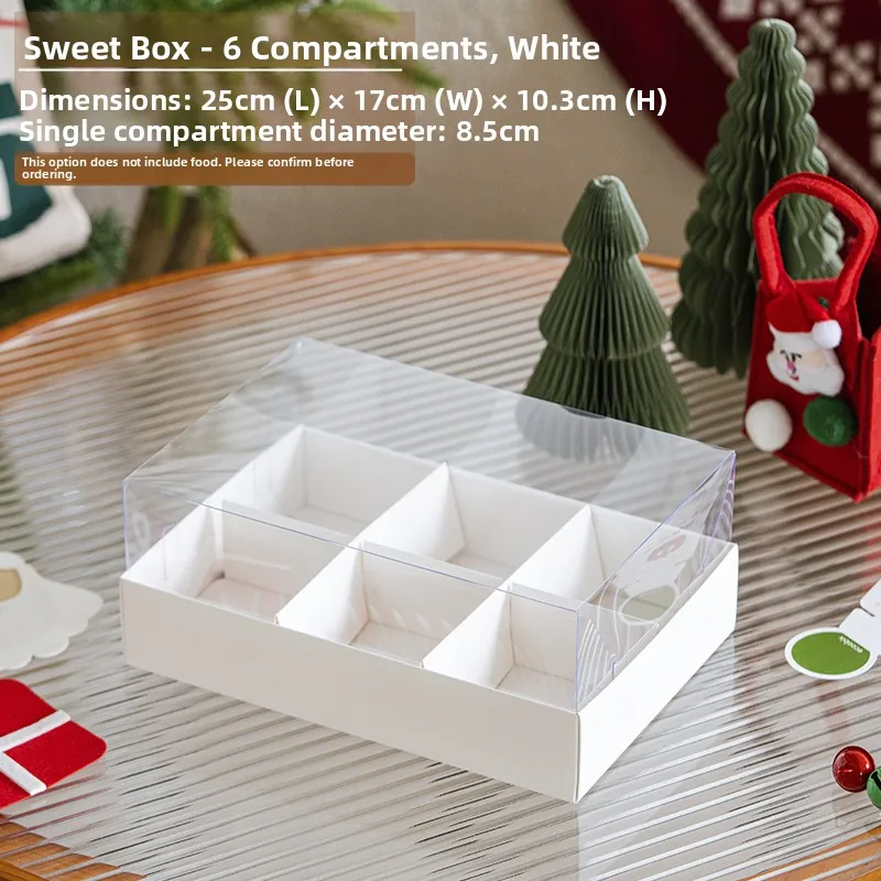 Clear Dessert Packaging Box with Handle – 4/6/9 Grid Transparent Mousse Cup Holder, Portable Cake Gift Box for New Year, Holiday Party, Birthday and Festival Celebration - 图片 15