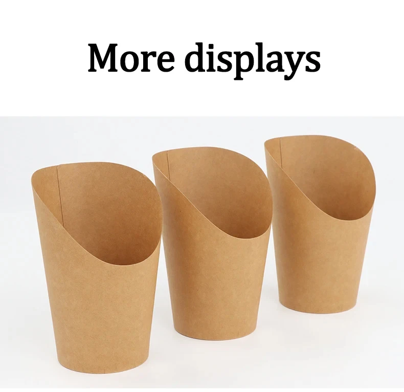 50/100PCS Disposable Kraft Paper French Fry Cups, Potato Chips Holders, Charcuterie Snack Boxes, Birthday Party Supplies, Takeout Food Containers, Eco-Friendly Fast Food Paper Cups for Snacks 13