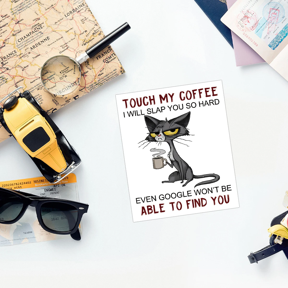 1PC Cat-Themed UV Transfer Sticker – DIY Waterproof Animal Pattern DTF Sticker for Glass Cups, Mug Decoration, Gift Wrapping, Personalized Drinkware, Creative Craft Supplies 4