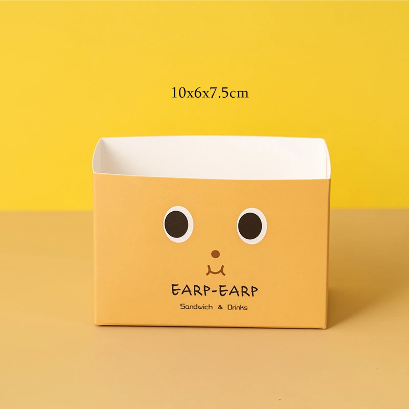 10 Sets Cardboard Sandwich & Burger Packaging Boxes, Toast and Bread Paper Trays, Disposable Food Containers for Cakes, Bakery Items, Takeout, Wedding Party, Catering, Gift, Snacks - 图片 17