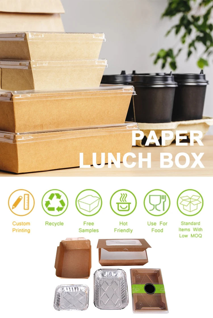 Disposable Kraft Paper Snack Tray Food Boat for Takeaway French Fries Hot Dogs Salad Eco-Friendly Food Packaging Custom Logo Printing Available 2