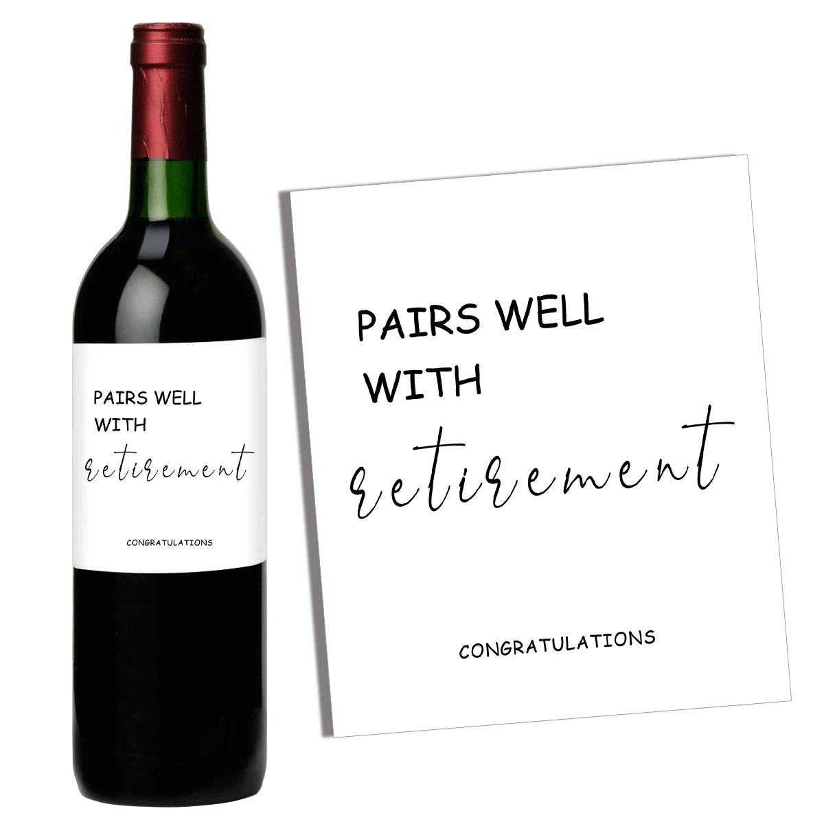 4-Pack Humorous Wine Bottle Stickers – Funny Retirement-Themed Self-Adhesive Labels for Men & Women, Party Gifts, Anniversary Celebrations, and Wine Decor 4