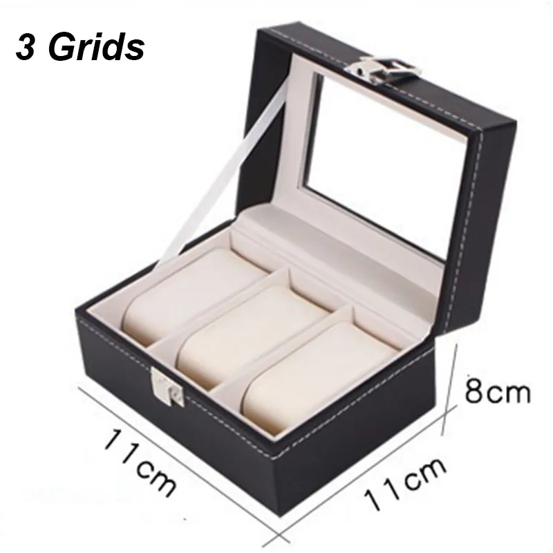 Premium PU Leather Watch Display Box with Glass Lid, Multi-Slot Organizer for 2/3/4/5/6/8/10/12/20 Watches, Elegant Jewelry Storage Case for Men and Women, Sophisticated Collector and Travel Organizer - 图片 15