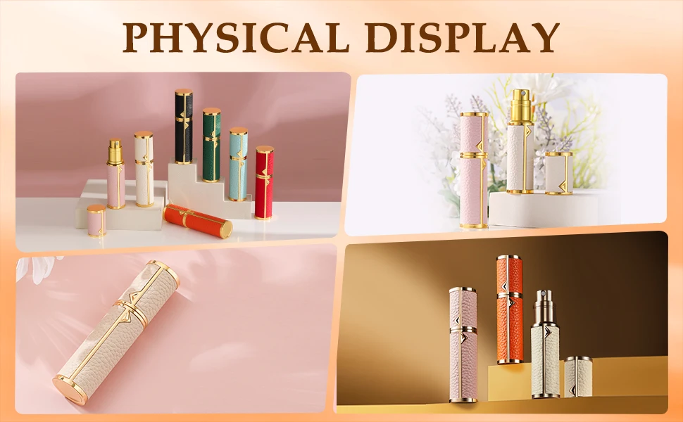 5ml PU Leather Mini Atomizer Spray Bottle, Travel-Friendly Refillable Metal Perfume Container with Bottom Filling, Tight Sealing, Portable Cosmetic Liquid Storage for Boarding or Daily Use