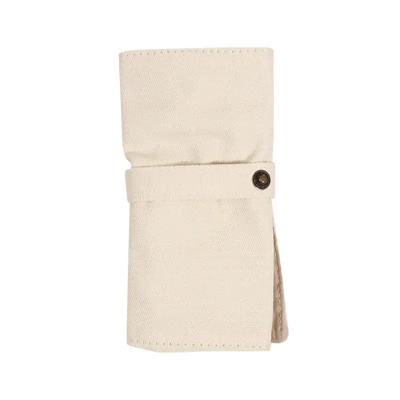 Premium Canvas Watch Band Roll Organizer with 5 Individual Slots, Portable Travel Storage Case for Smart Watches and Straps, Durable Anti-Slip Wristwatch Bag for Secure On-the-Go Protection 32