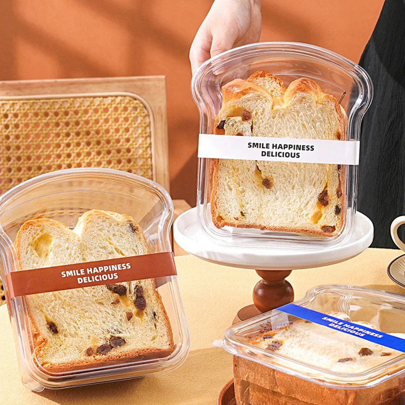 10PCS Sandwich & Burger Wrapping Packaging Boxes, Toast and Bread Oilproof Holders with Lids, Disposable Pastry Trays for Takeout, Bakery, Parties, Gifts, Home Storage