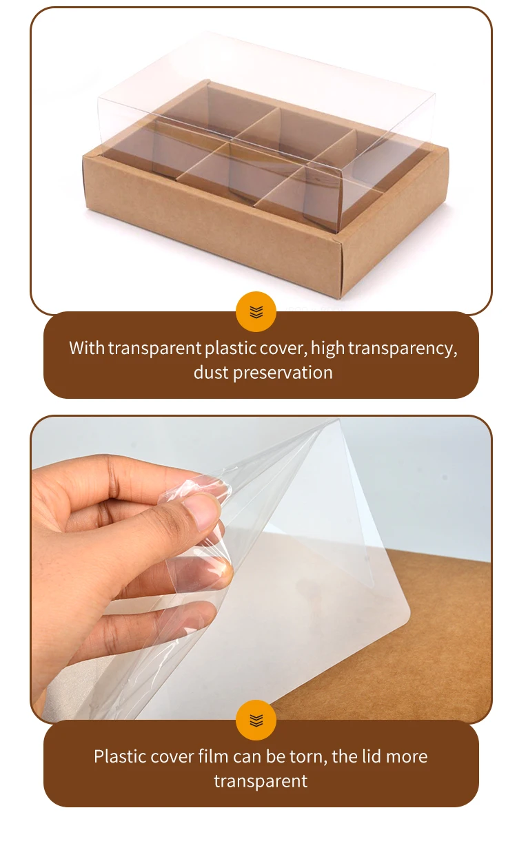 Gold Foil Embossed Multi-Lattice Cupcake Box Hard Dessert Packaging for Cookies, Cakes, Macarons, Snacks, Weddings, Parties, Bakery Takeaway, Custom Logo, Pattern, Size, Material, 2/4/6/9 Divider Options 3