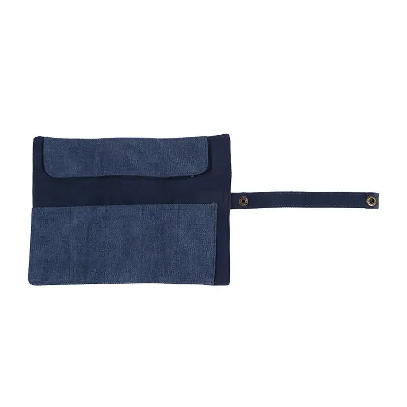 Premium Canvas Watch Band Roll Organizer with 5 Individual Slots, Portable Travel Storage Case for Smart Watches and Straps, Durable Anti-Slip Wristwatch Bag for Secure On-the-Go Protection 11