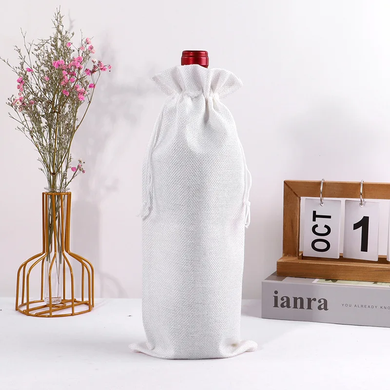 10PCS Burlap Wine Gift Bags Set – Rustic Red Wine Bottle Covers for Champagne or Liquor, Drawstring Pouches for Wedding, Holiday, Party, and Corporate Events, Eco-Friendly Reusable Packaging - 图片 18
