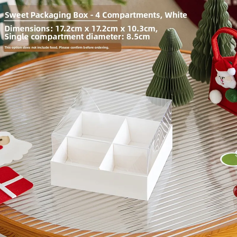 Premium Transparent Mousse Cake Box Set with Handle, 4/6/9 Grid Options, Perfect for Mini Pastries, Small Cakes, Gift Giving, New Year Celebrations, Party Favors, Baking Presentation, Elegant Dessert Packaging - 图片 17