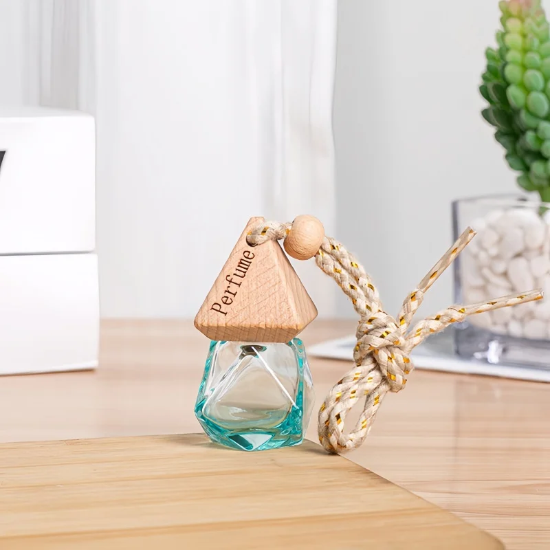 10PCS 8ML Matte Black Glass Car Diffuser Bottles, Refillable Essential Oil Pendant Containers, Empty Hanging Auto Air Freshener Bottles for Vehicle, Travel, Retail Display, and Custom Branding - 图片 8