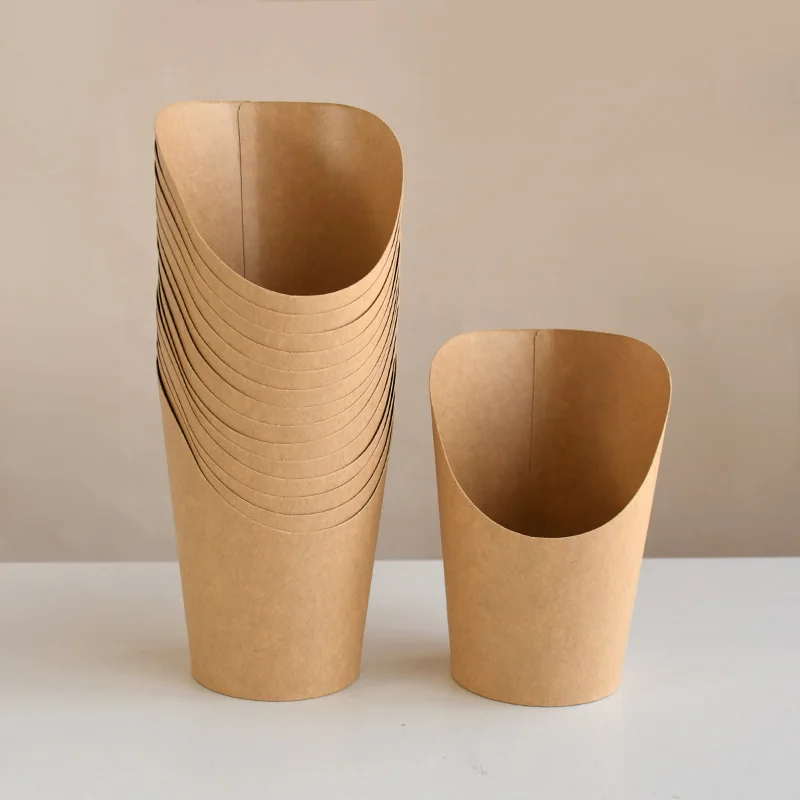 25/50pcs Kraft Paper French Fry Holders and Snack Cups with Disposable Candy and Dessert Containers for Wedding, Birthday Party, Catering, and Takeout Supplies - 图片 7