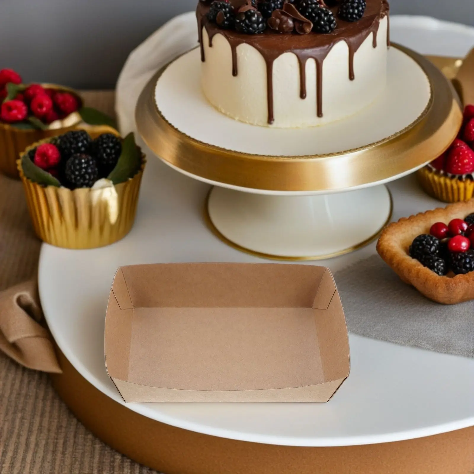 50pcs Disposable Paper Sandwich and Hot Dog Boxes, Kraft Food Boat Trays for Takeout, Picnic, BBQ, Fried Foods, and Party Snacks 22