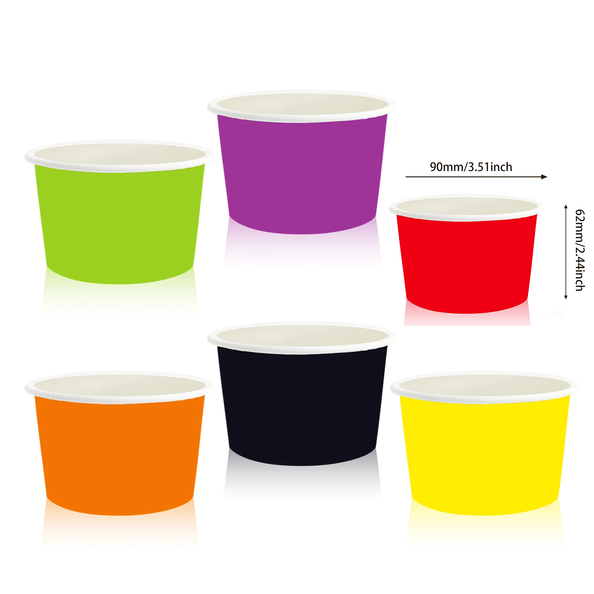 6/12/24PCS Disposable Paper Food Trays – Solid Color Snack Boats for Popcorn, Fries, Nachos, Burgers – Black/White/Blue/Yellow Party Serving Containers for Birthday, Baby Shower, Picnic, Carnival - 图片 19