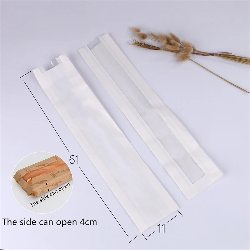 Oil Resistant Kraft Paper Bread Bags 🥖 – 50Pcs with Transparent Window for Baguette Baking, Pastries, Party Favors & Bakery Packaging, Multiple Sizes Available, Food Safe & Eco-Friendly - 图片 13
