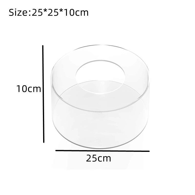 Acrylic Cake Display Board Round Cake Edge Smoother Tray, Clear DIY Refillable Cake Base Stand for Wedding, Birthday, Party, and Dessert Decoration Tools - 图片 9