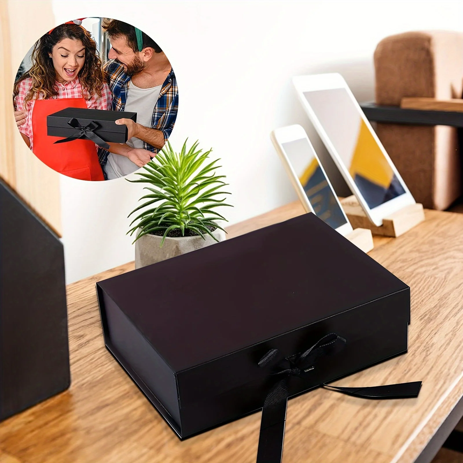 10-1Pcs Magnetic Closure Gift Packaging Box with Ribbon | Collapsible Box with Lid for Wedding Gift Wrap, Bridesmaid Proposal, Birthday, Party Favor | Reusable Magnetic Foldable Box 6