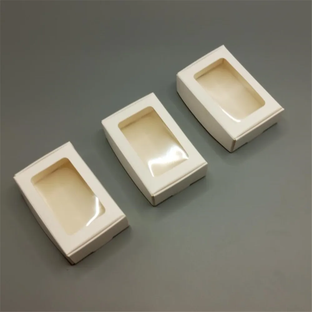 20-Pack Handmade Soap Kraft Paper Boxes with Transparent Window, White Blank Gift Boxes, DIY Packaging for Soap, Candies, Chocolates, Mini Favors, Wedding, Birthday, Holiday Gift Presentation - 图片 11