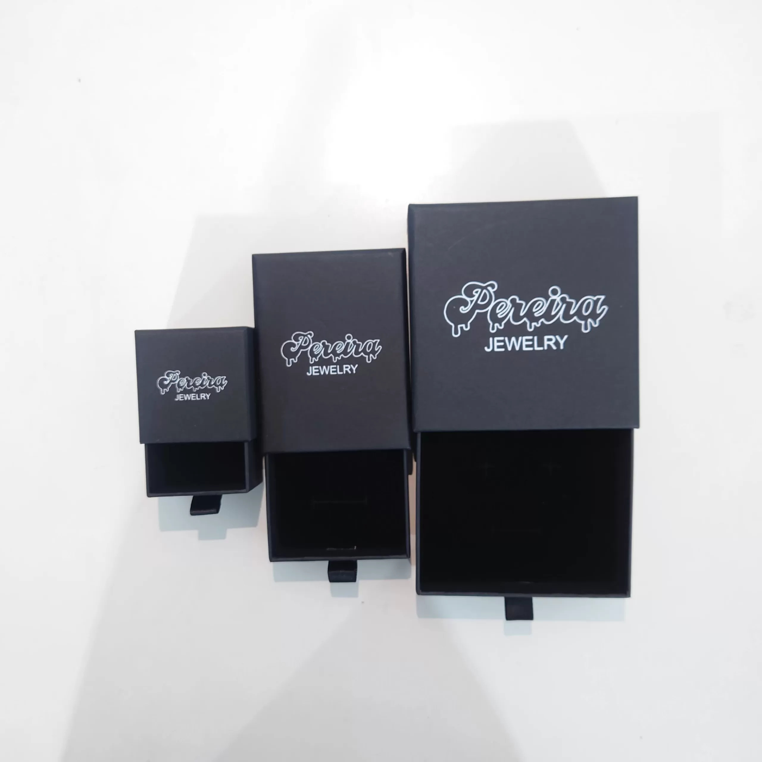 500pcs Custom Luxury Jewelry Packaging Boxes, Sliding Drawer Style Cardboard Gift Box with Logo for Earrings, Necklace, Bracelets, Paper Jewelry Case for Brand Presentation and Personalized Gift Packaging - 图片 5