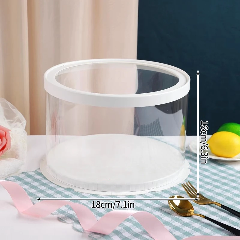 Transparent Gift Box Clear Plastic Cake Box Candy Storage Container, Dessert Present Organizer for Wedding, Birthday, Party, Food-Safe Display, DIY Baking, Transparent/Black - 图片 12