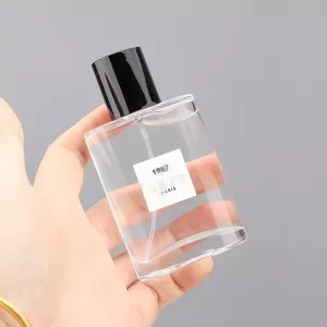 10pcs 30ml/50ml Clear Glass Perfume Bottles with Screw Cap, Refillable Travel Spray Containers, Portable Fragrance Atomizers, Empty Cosmetic Sub-Bottles for DIY Perfume, Essential Oils, Sample Storage, No Labels Included
