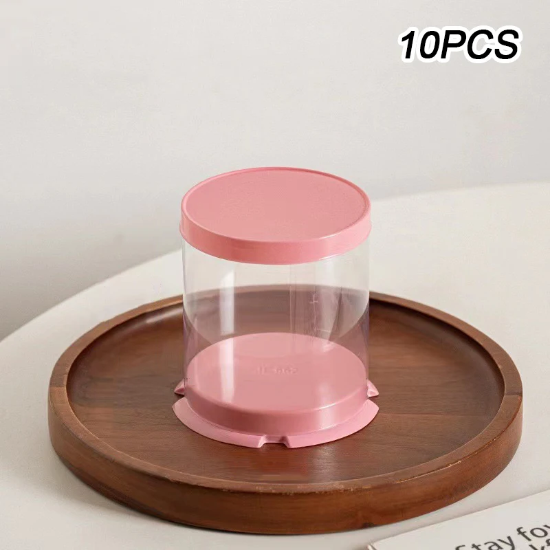 10pcs Transparent Plastic Cupcake Packaging Boxes, Dessert Gift Boxes for Cake, Party, Wedding, Birthday, Baking Decoration Supplies, Reusable Clear PET Containers - 图片 8