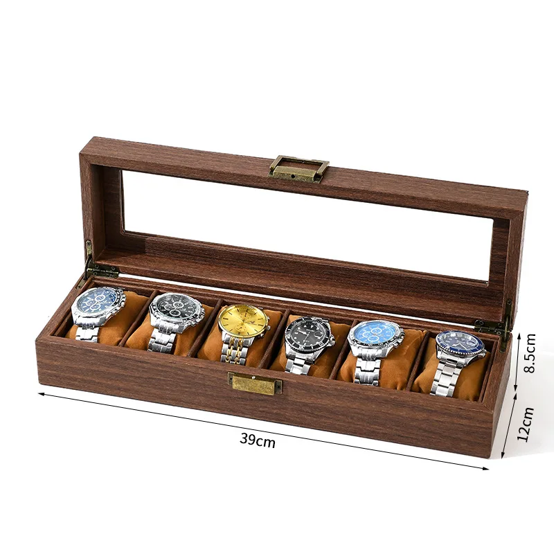 Eco-Friendly PU Leather Watch Box for Men and Women, Dust-Proof 10 Slot Watch Display Organizer with Lock and Glass Lid, Soft Velvet Interior, Multi-Functional Jewelry Storage Case for Rings, Bracelets & Accessories 2