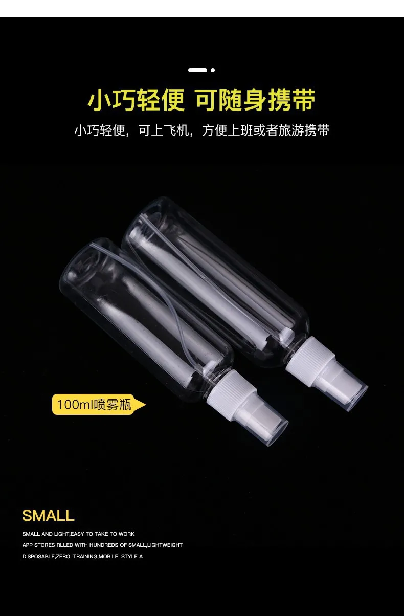20ml 30ml 50ml 60ml 100ml Transparent Refillable Plastic Perfume Spray Bottles | Mini Travel Atomizer, Portable Cosmetic Container, Empty Refillable Spray Bottle, Handbag and Festival Friendly 3