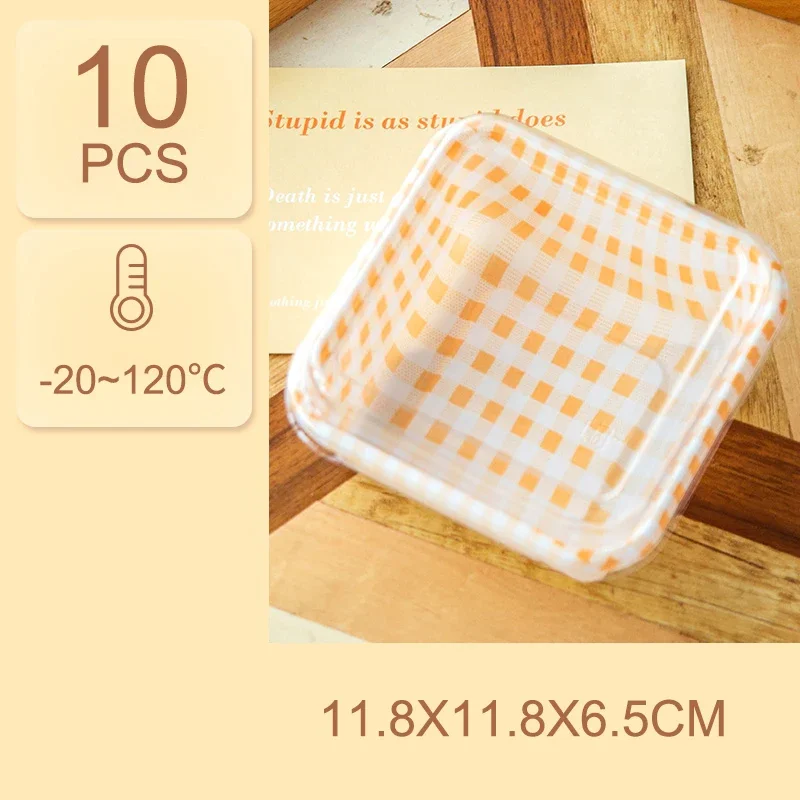 Disposable Lunch Boxes with Lids, Food-Grade Plastic Bento Containers for Vegetables, Fruit, Salad, Takeaway Meals, Cake, Sushi, and Portion-Controlled Meal Prep, 10/20pcs - 图片 9