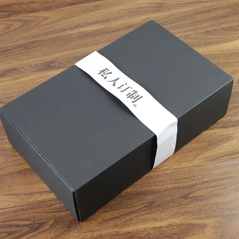10PCS Drawer Style Kraft Cardboard Packaging Boxes, Black Pull-out Gift Case for Tea, Socks, Accessories, and Small Clothing, Reusable Eco-Friendly Drawer Box for Elegant Retail Storage and Gift Wrapping - 图片 4