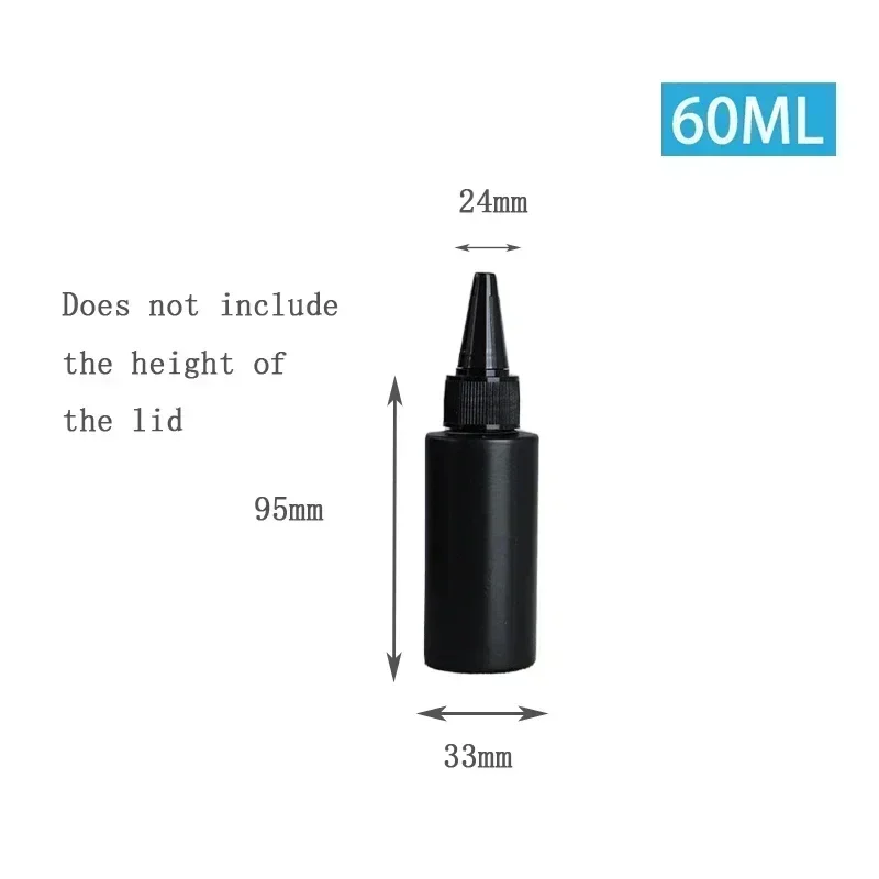 10pcs HDPE Black Plastic Squeeze Bottles with Caps – 30ml to 500ml Refillable Containers for Glue, Oil, Pigment, and DIY Liquids, Reusable Portable Bottles for Crafts, Kitchen, and Small Business Packaging - 图片 13