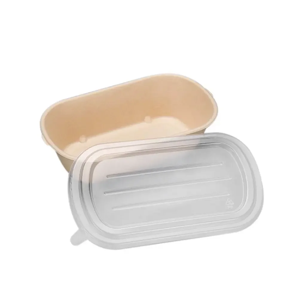Disposable Degradable Paper Lunch Boxes with Lid 500ml 700ml 850ml 1000ml, Eco-Friendly Pulp Salad Bento Food Containers Oil-Proof Leak-Resistant Takeout Bowls for Hot and Cold Meals, Dessert, Cake, Parties - 图片 11