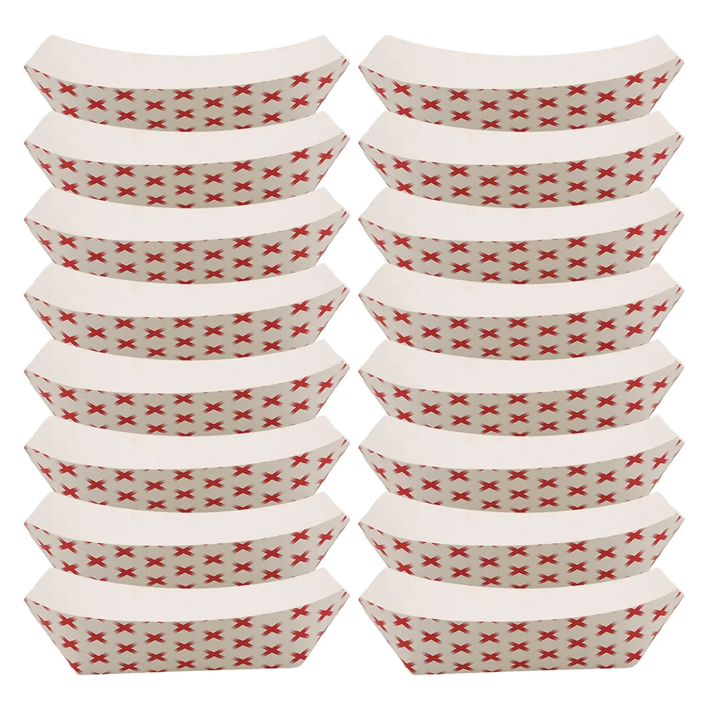 50pcs Disposable Kraft Paper Food Boats Trays for Hot Dogs, Chicken Wings, French Fries, BBQ, Snacks, Takeout, Party Catering, Outdoor Events, Restaurant Serving Containers, Eco-Friendly Paper Snack Trays 4