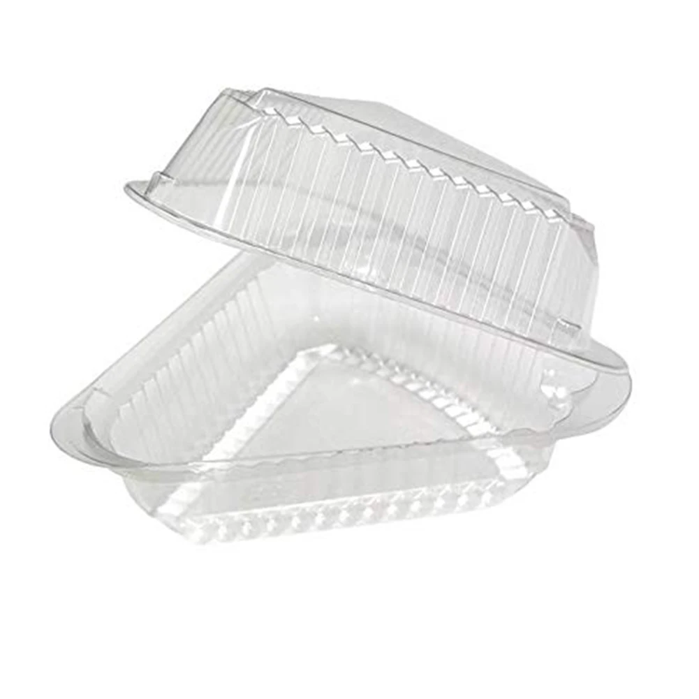 100PCS Triangle Plastic Cake Boxes for Pie, Sandwich, Pizza, Dessert Storage, Transparent Food Containers for Takeout, Parties, Bakery, Food Preservation, Disposable Eco-Friendly Packaging 6