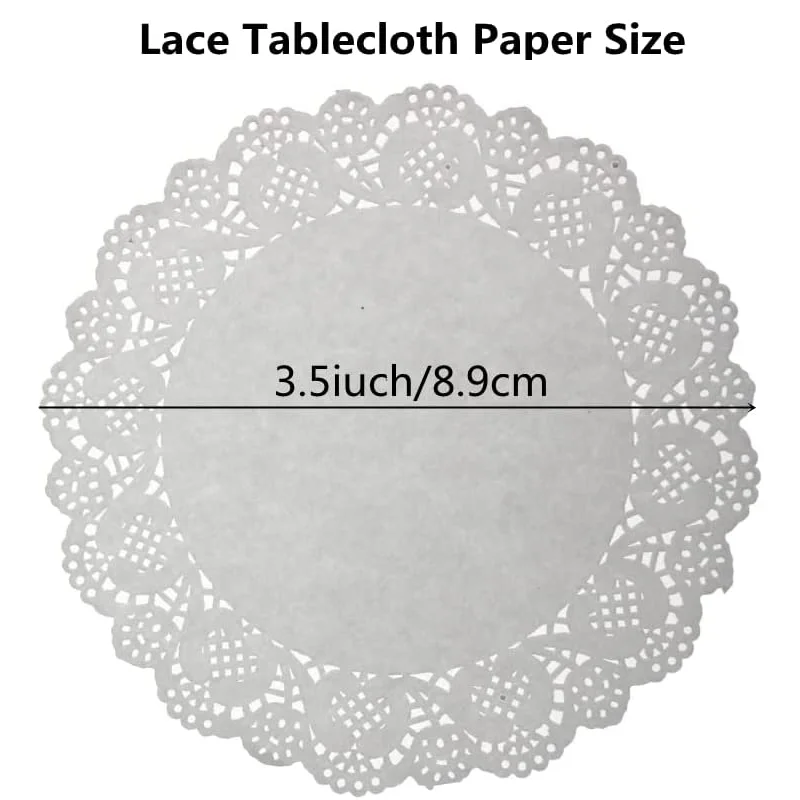 150pcs Round Lace Paper Doilies for Cupcakes, Desserts, Fried Food, Cookies – Decorative Food Mats for Party, Wedding, Table Setting, Cake Presentation, Biscuit & Table Decor - 图片 5
