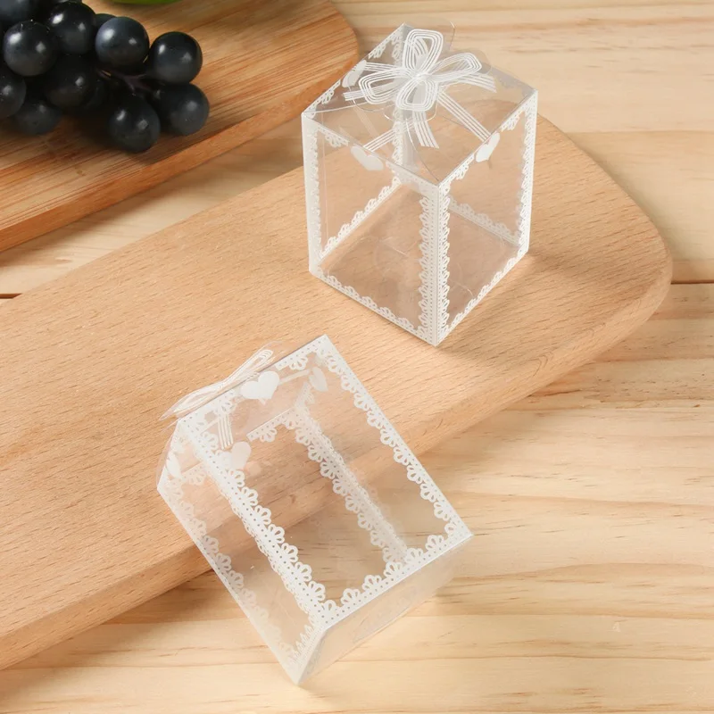 10pcs Transparent PVC Packing Boxes for Birthday, Wedding, Valentine, and Party Favors, Chocolate Cake Packaging Gift Boxes for Desserts, Birthday Party Supplies and Gift Presentation 5