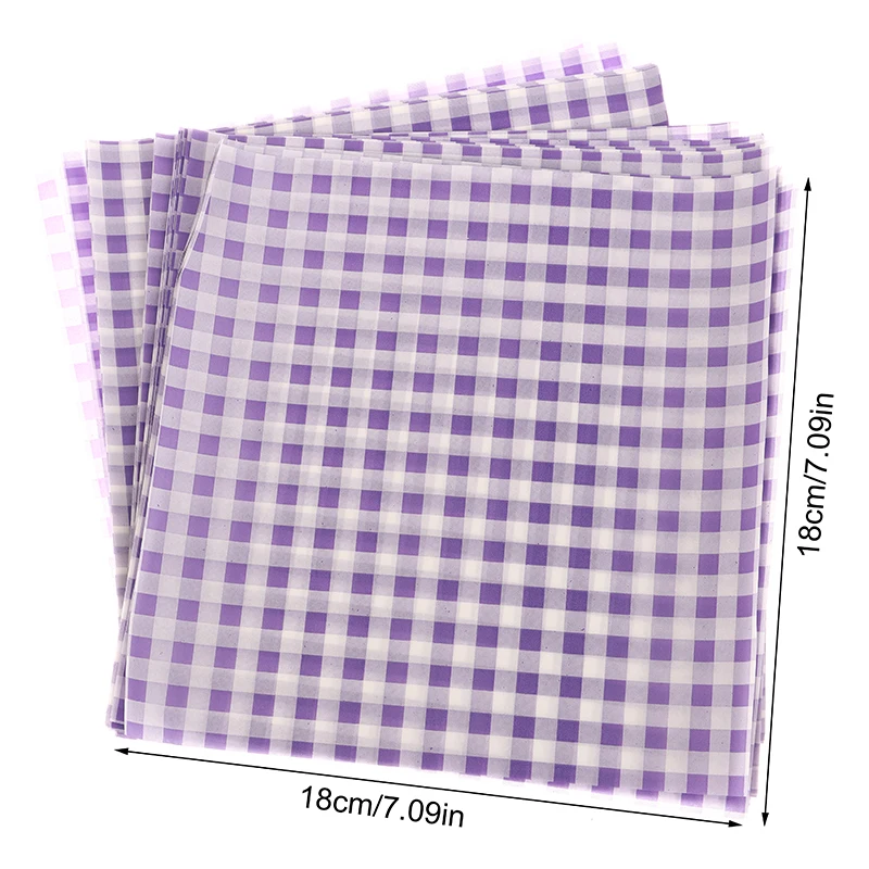 50 Sheets Greaseproof Wax Paper – Multi-Color Oil-Proof Food Wrapping Sheets for Sandwich, Burger, Fries, Bread, Macarons, Pizza, Desserts – Baking & Kitchen Packaging Supplies 50pcs 23