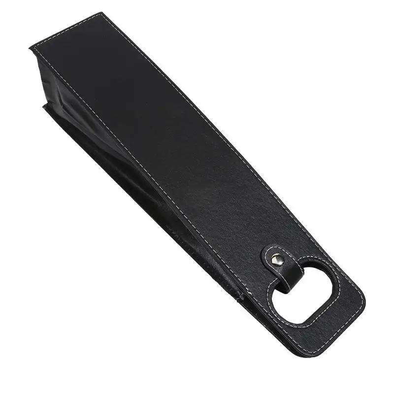 Luxury Reusable PU Leather Wine Tote Carrier – Portable Champagne & Wine Gift Bag for Wedding, Party, or Picnic, Elegant Single Bottle Holder with Handle, Waterproof & Durable Design - 图片 9