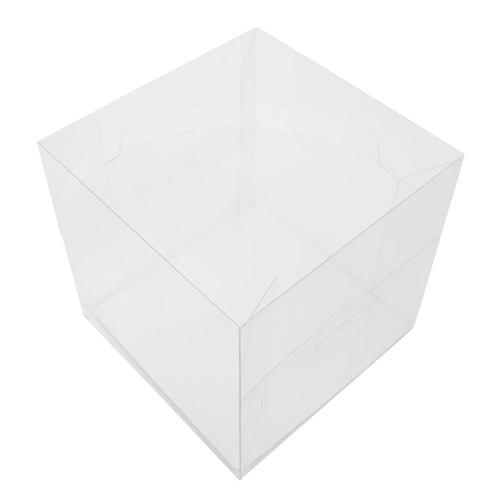 50pcs Clear PET Square Cake Boxes with Handles, 13x13x13cm Assembly Required, Food-Safe Plastic and Cardboard Dessert Packaging, Cupcake and Cookie Containers for Bakery, Birthday, Wedding, Party 10