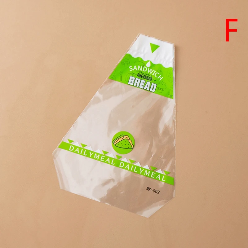 100 Pieces Transparent Anti-Fog Disposable Triangle Sandwich Bags 17.5x23.5cm for Sandwiches, Toast, Burgers, Cake & Bread Packaging, Easy Tear, Food-Safe, Lightweight & Practical for Home & Commercial Use - 图片 9