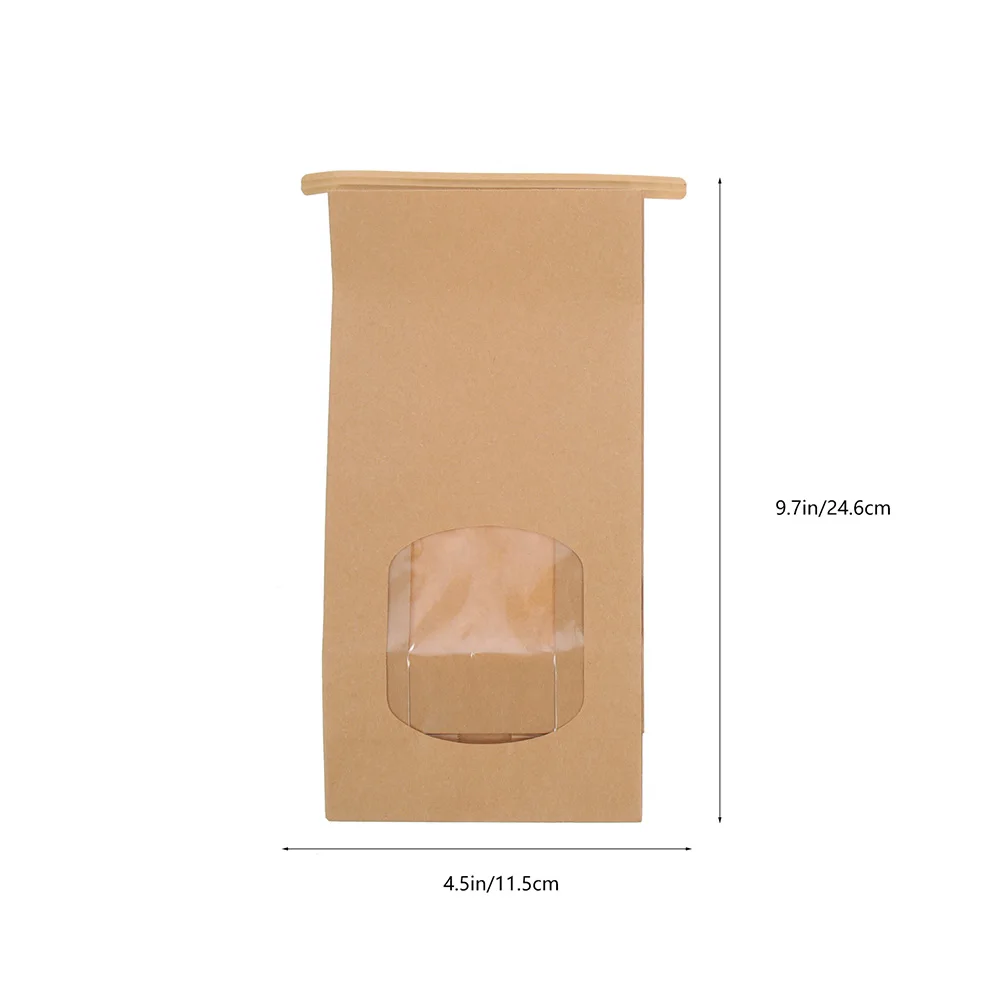 50pcs Greaseproof Paper Bags with Clear Window for Bakery, Toast, Cookies, Pastries, Sandwiches, Bread Storage and Packaging - 图片 2