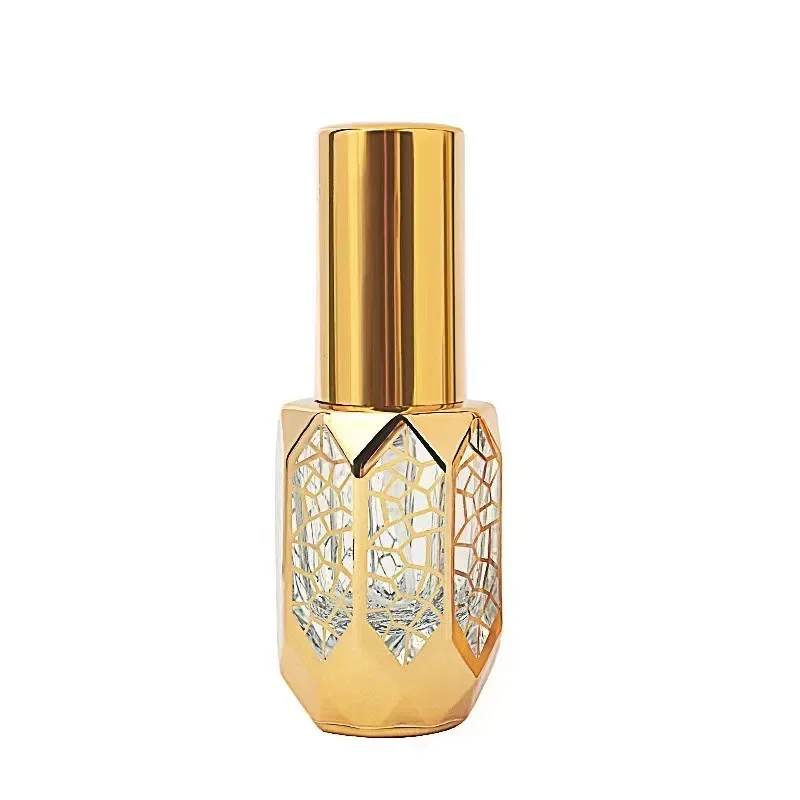 6ml Mini Spray Bottle with Luxury Gold Plating – Empty Glass Perfume Atomizer for Travel, Refillable Alcohol Mist Container, Transparent Portable Cosmetic Sprayer for DIY Fragrance and Essential Oils - 图片 5